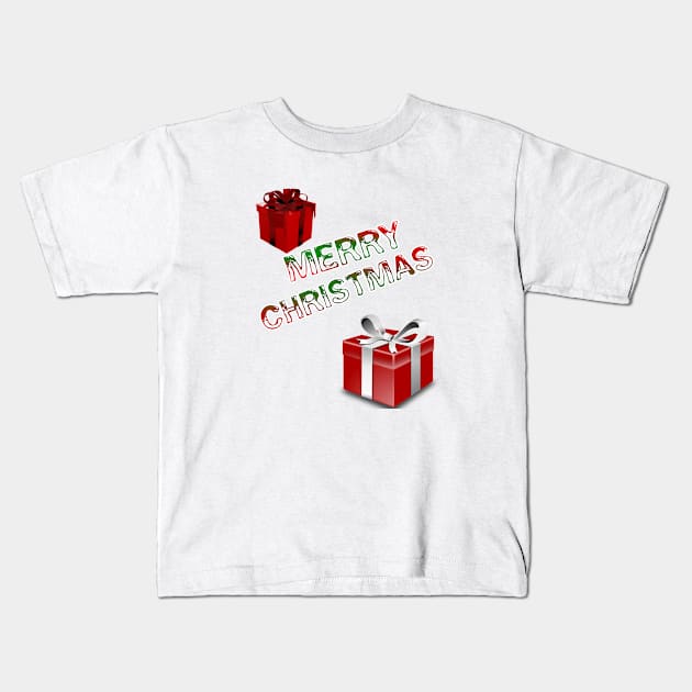 merry christmas Kids T-Shirt by sarahnash